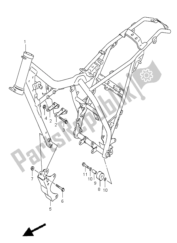 All parts for the Frame of the Suzuki RV 125 Vanvan 2006