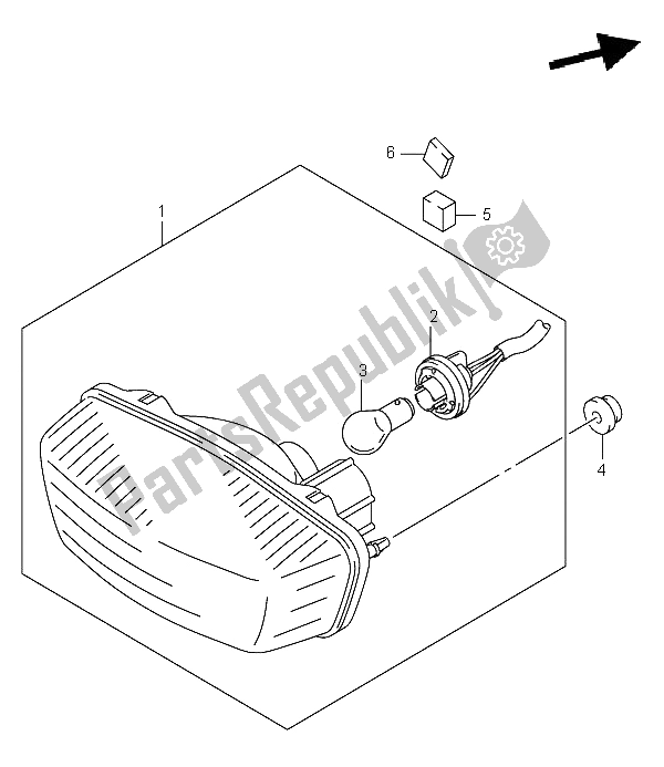 Tutte le parti per il Combinazione Posteriore del Suzuki LT Z 400 Quadsport 2005