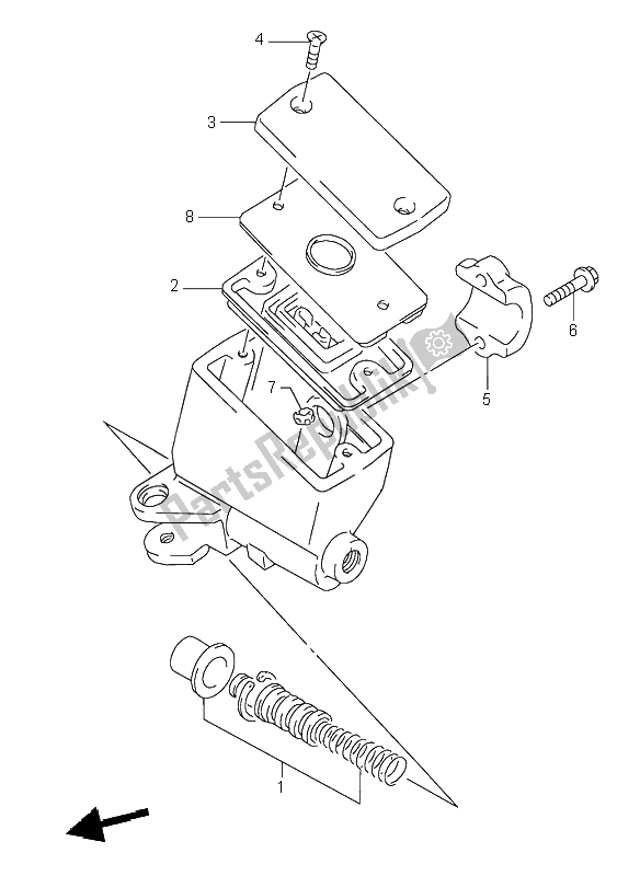 Tutte le parti per il Pompa Freno Anteriore del Suzuki RF 600R 1997