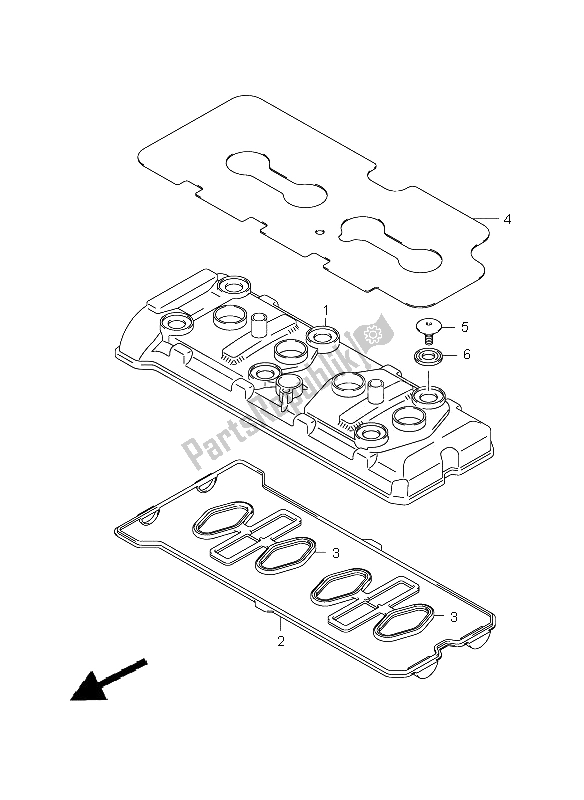 Todas las partes para Cubierta De Tapa De Cilindro de Suzuki GSX R 600 2008