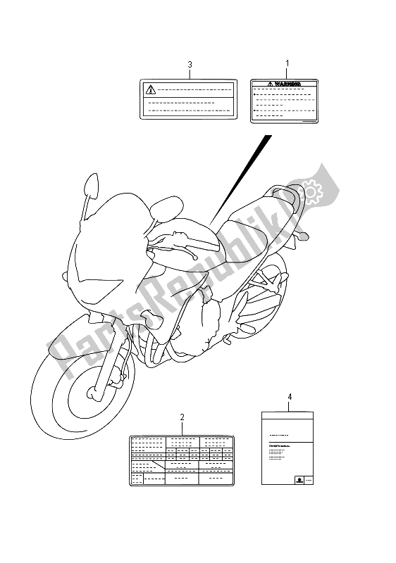 All parts for the Label of the Suzuki GSF 1250 SA Bandit 2015