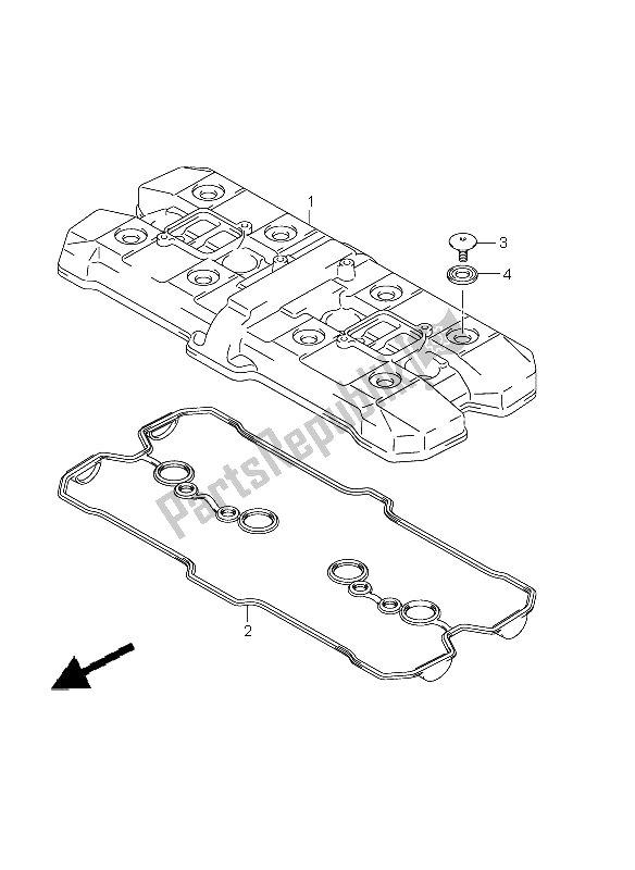 Todas las partes para Cubierta De Tapa De Cilindro de Suzuki GSX 650 FA 2011