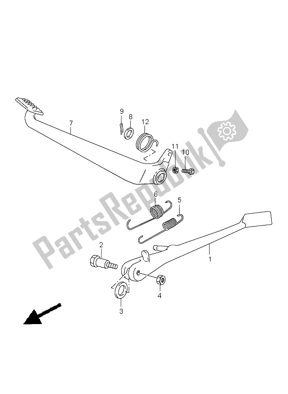 All parts for the Stand of the Suzuki VZ 800 Marauder 2002