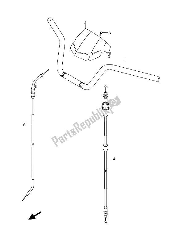 All parts for the Handlebar of the Suzuki LT A 400 FZ Kingquad ASI 4X4 2015