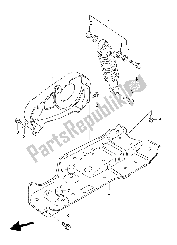 Todas as partes de Amortecedor do Suzuki LT 80 Quadsport 2001