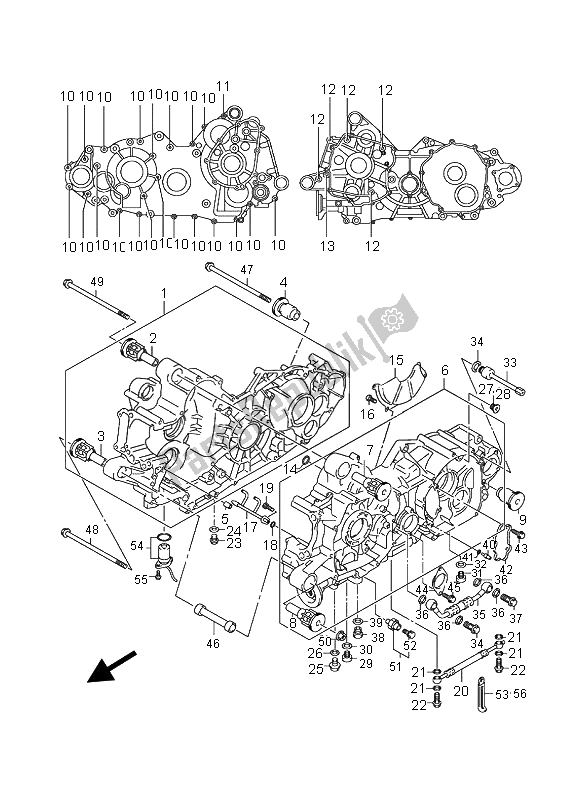 All parts for the Crankcase of the Suzuki AN 650A Burgman Executive 2009