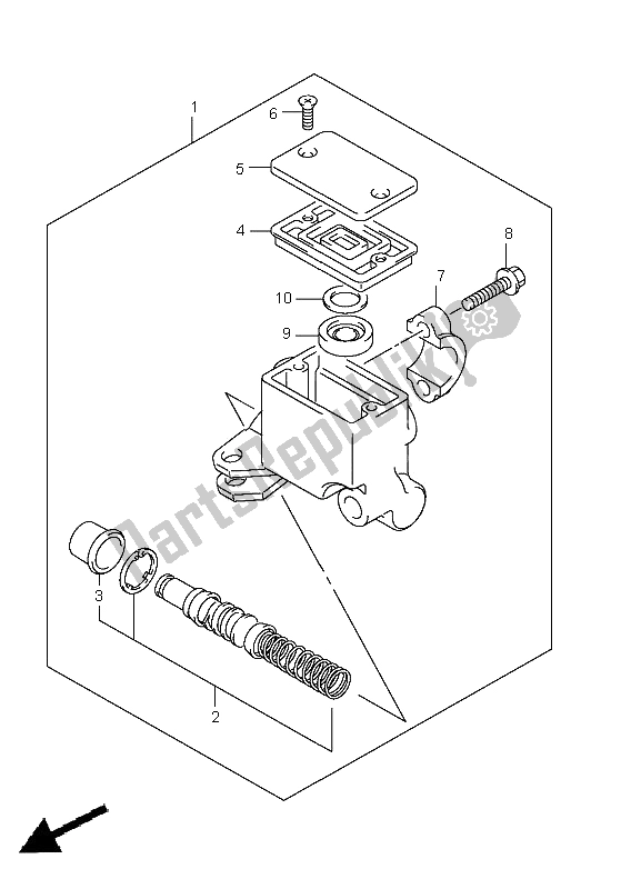 Wszystkie części do Przedni Cylinder G?ówny Suzuki LT A 400 FZ Kingquad ASI 4X4 2011