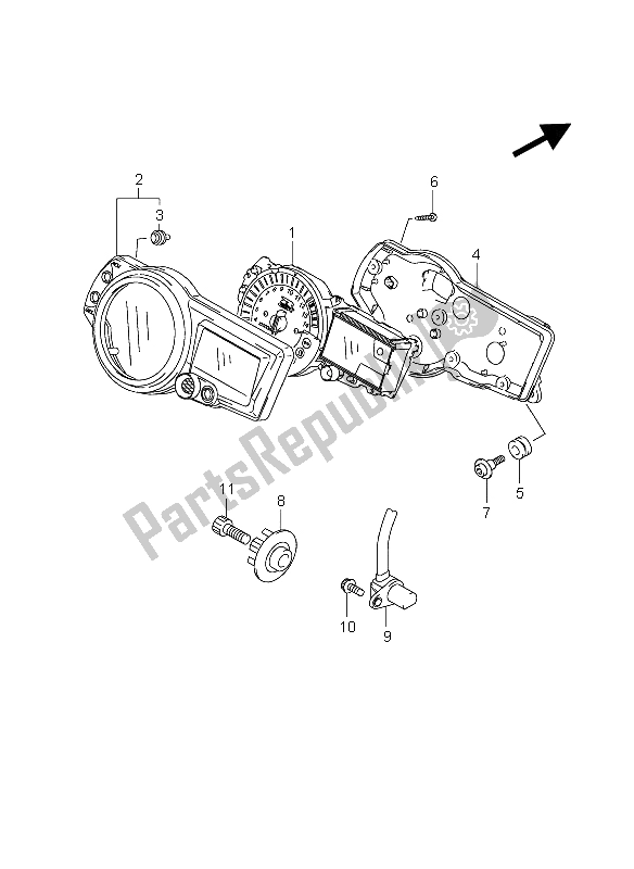 Tutte le parti per il Tachimetro del Suzuki GSX R 600 2004