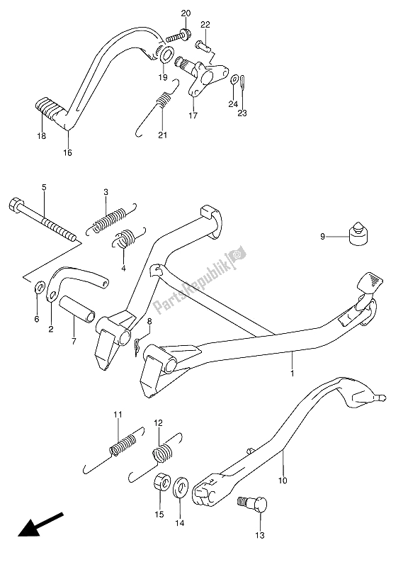 Todas as partes de Ficar do Suzuki GSX 600 FUU2 1993