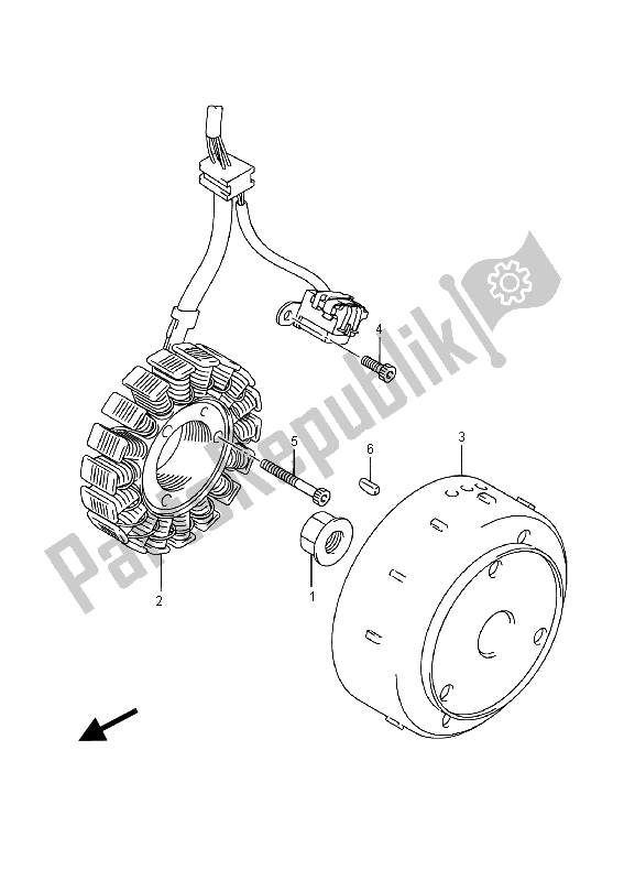 Todas las partes para Magneto de Suzuki UH 125A Burgman 2015