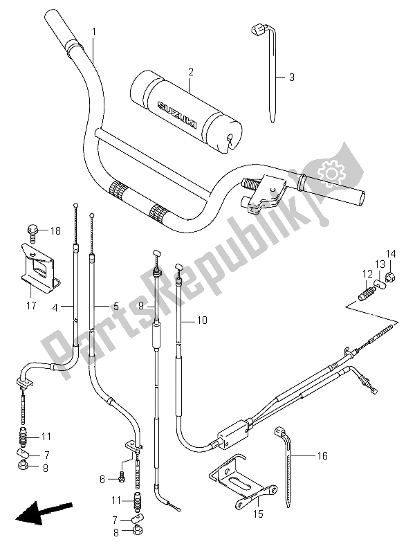 Wszystkie części do Kierownica Suzuki LT A 50 Quadsport 2003