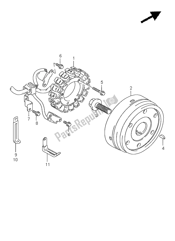 Tutte le parti per il Magnete del Suzuki VS 1400 Intruder 1996