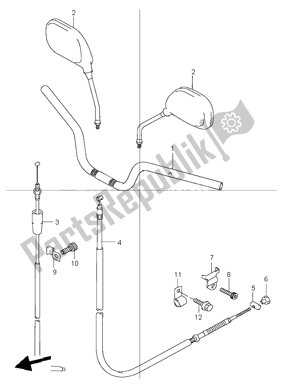 All parts for the Handlebar of the Suzuki TR 50S Street Magic 1999