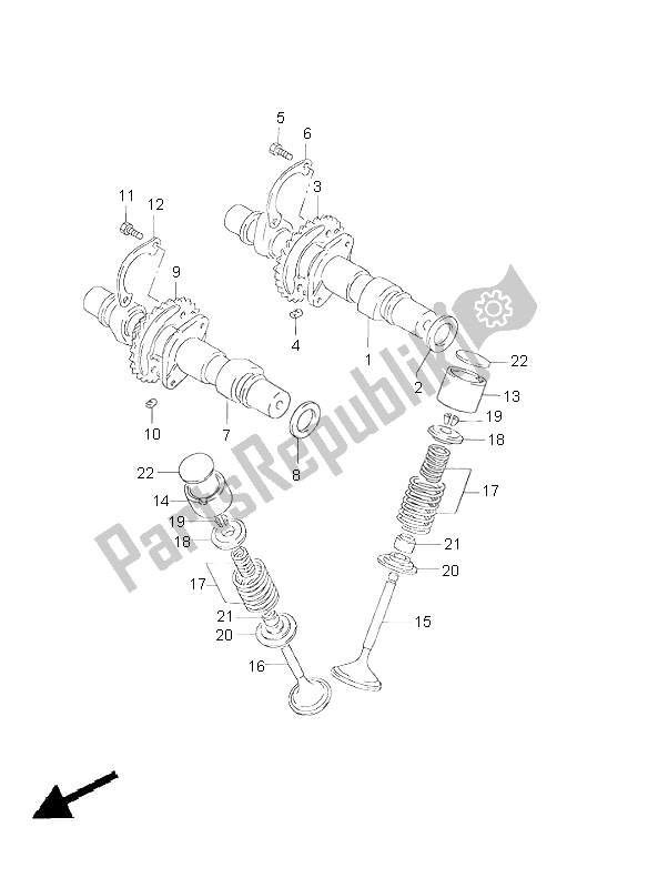 Toutes les pièces pour le Arbre à Cames Et Soupape du Suzuki GS 500E 1998