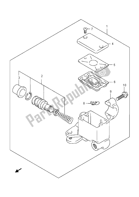 Toutes les pièces pour le Maître-cylindre Avant (an400za E19) du Suzuki Burgman AN 400 AZA 2014