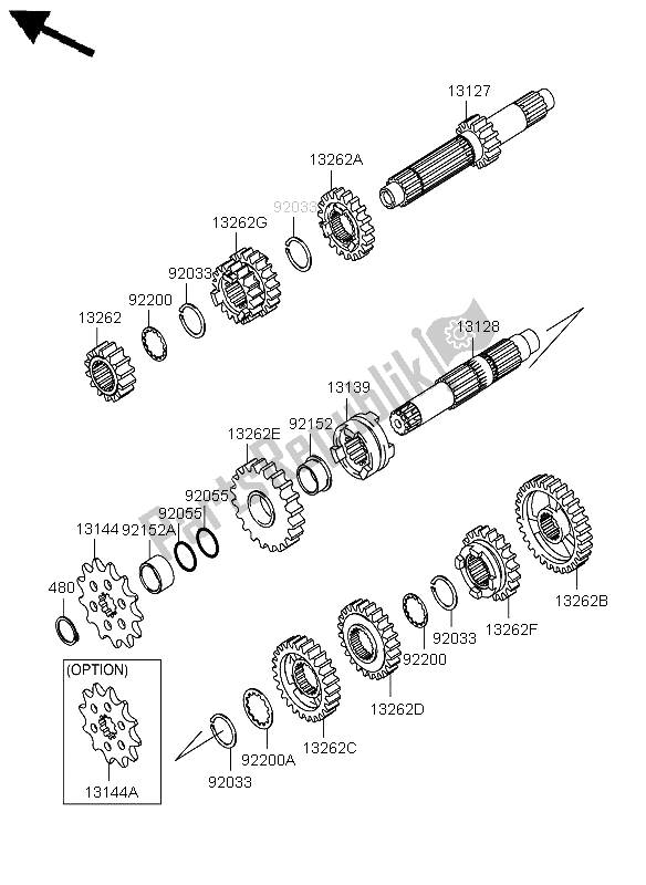 Alle onderdelen voor de Overdragen van de Suzuki RM Z 250 2005