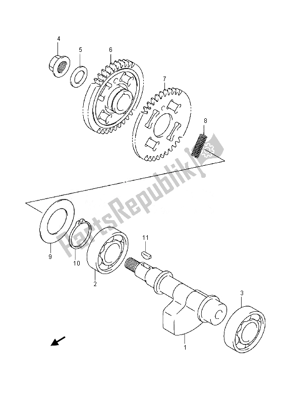 Todas las partes para Equilibrador De Manivela de Suzuki Burgman AN 400 AZA 2014