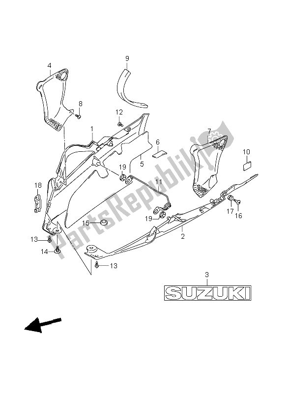 Toutes les pièces pour le Sous Capot du Suzuki GSX R 600 2006