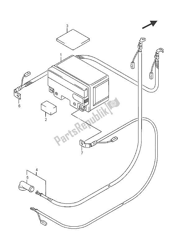 All parts for the Battery (an400a) of the Suzuki Burgman AN 400 ZZA 2016