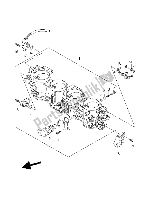 Toutes les pièces pour le Corps De Papillon du Suzuki GSX R 1000 2008