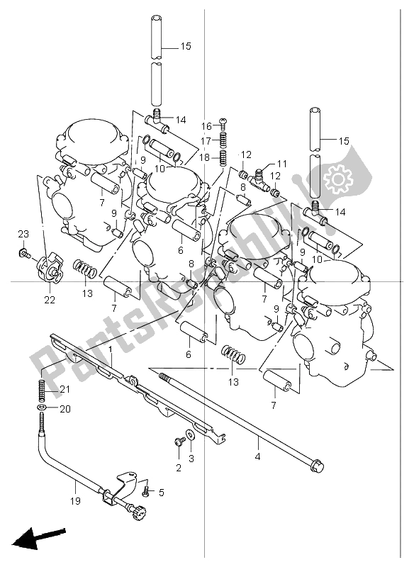 All parts for the Carburetor Fitting of the Suzuki GSF 1200 Nszsz Bandit 2005