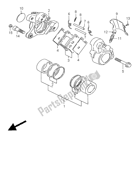 Toutes les pièces pour le étrier Avant du Suzuki VS 1400 Intruder 1998