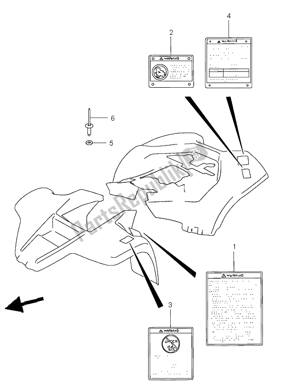 Wszystkie części do Etykieta Suzuki LT 80 Quadsport 2002