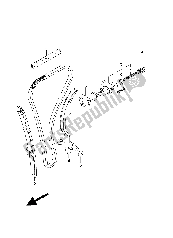 Tutte le parti per il Catena A Camme del Suzuki GSX 1250 FA 2011