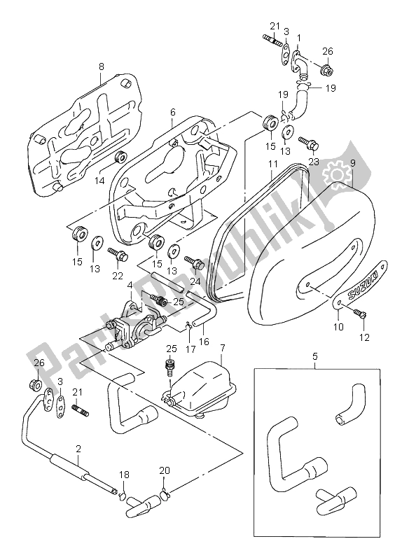 Todas las partes para 2do Aire (e18) de Suzuki VZ 800 Marauder 1999