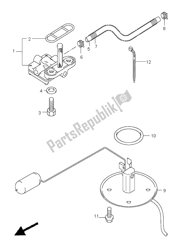 Toutes les pièces pour le Robinet De Carburant du Suzuki VL 800 Volusia 2002