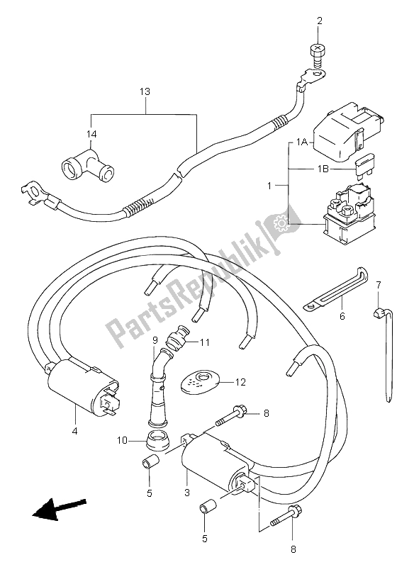 Toutes les pièces pour le électrique du Suzuki GSX 600F 2002