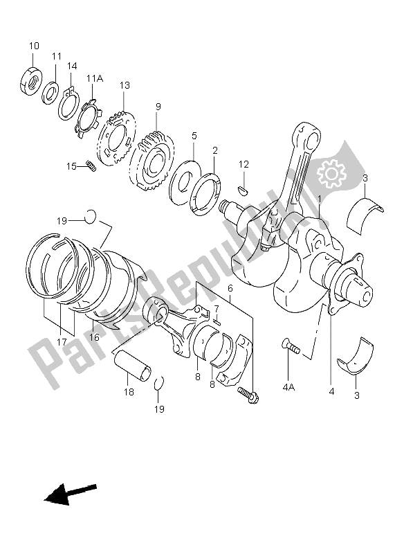 Tutte le parti per il Albero A Gomiti del Suzuki TL 1000R 1998