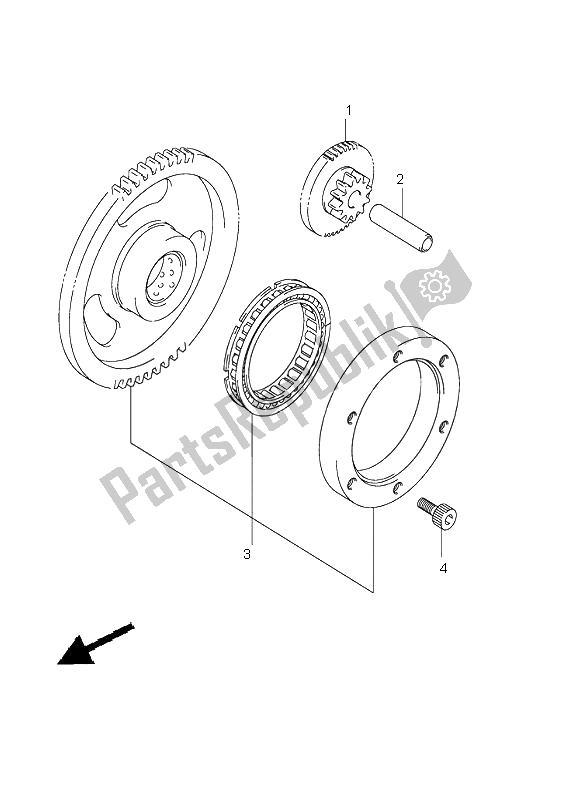 Tutte le parti per il Frizione Di Avviamento del Suzuki GSX 1400 2005