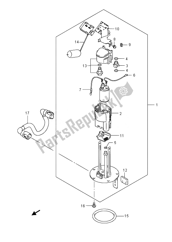 Toutes les pièces pour le Pompe à Essence du Suzuki GSR 750A 2014