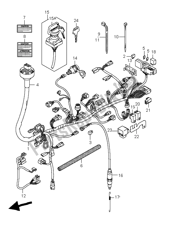 Toutes les pièces pour le Faisceau De Câbles (n ° 5saap41a67110000) du Suzuki LT A 700X Kingquad 4X4 2006