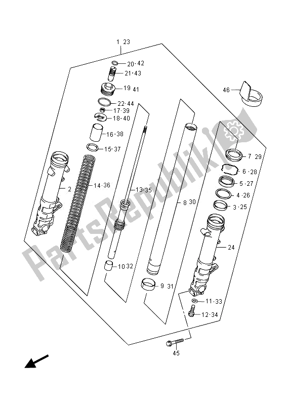 Todas las partes para Amortiguador De Horquilla Delantera de Suzuki GSX 1250 FA 2014
