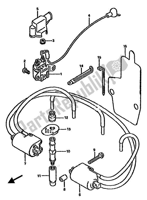 Alle onderdelen voor de Elektrisch van de Suzuki GSX 750F 1990