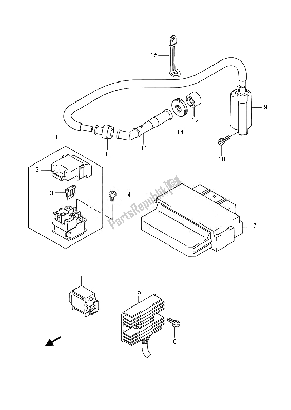 All parts for the Electrical of the Suzuki Burgman AN 400 AZA 2014