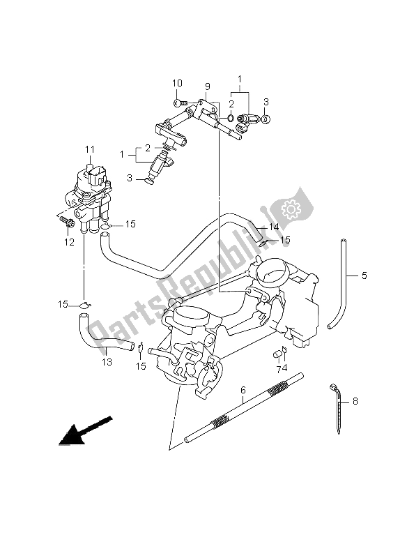 Todas las partes para Ajuste Del Cuerpo Del Acelerador de Suzuki DL 650A V Strom 2008