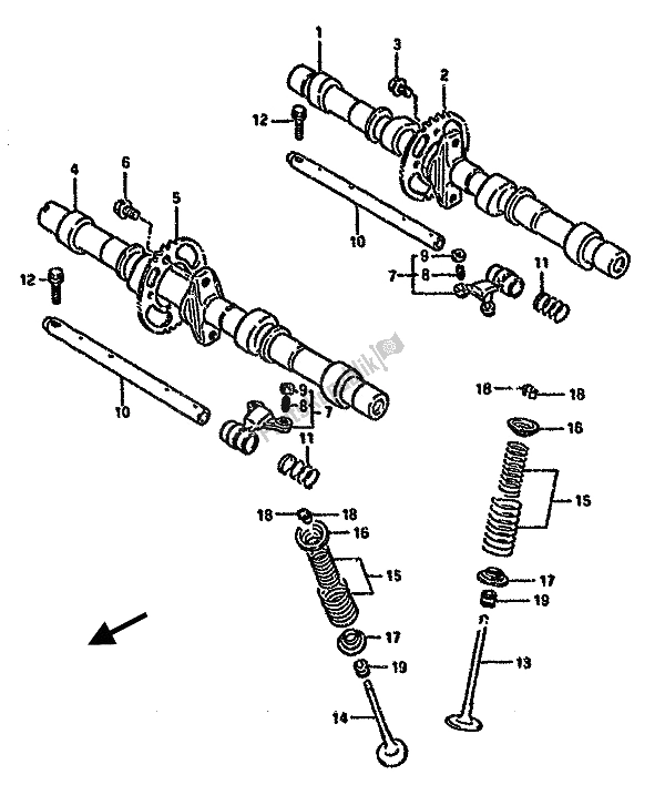 Todas las partes para árbol De Levas Y Válvula de Suzuki GSX 750F 1992