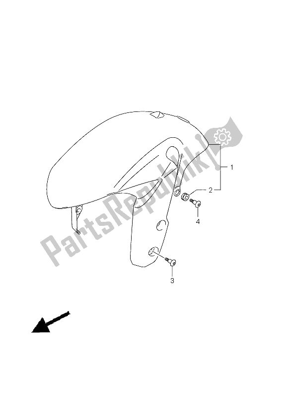 All parts for the Front Fender (gsx-r750uf E21) of the Suzuki GSX R 750 2011