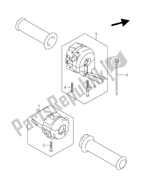Tutte le parti per il Interruttore Maniglia del Suzuki GSF 1250 Nsnasa Bandit 2007
