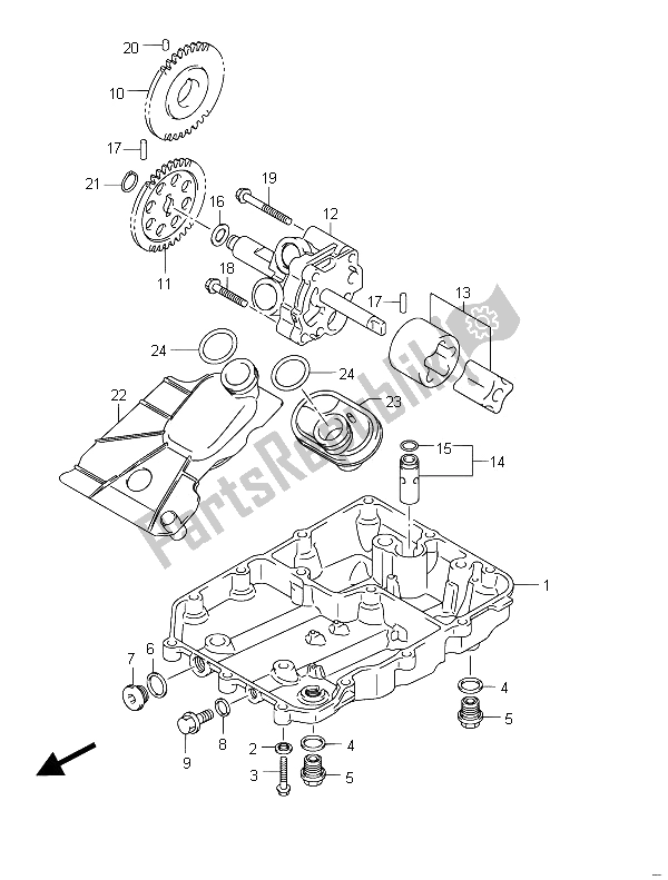 Wszystkie części do Miska Olejowa I Pompa Olejowa Suzuki VZR 1800 NZR M Intruder 2011