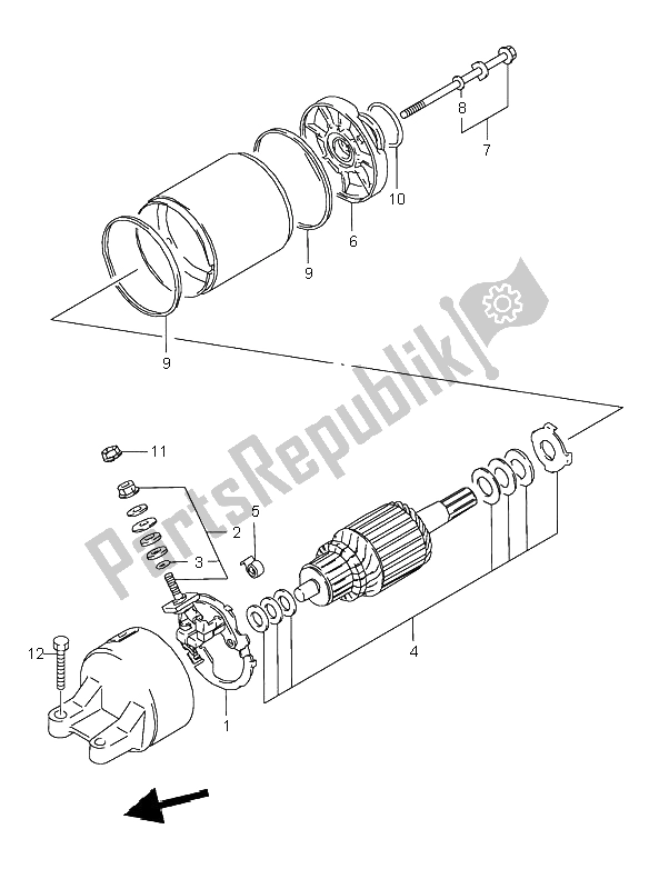 Tutte le parti per il Motore Di Avviamento del Suzuki GSX 750 1998