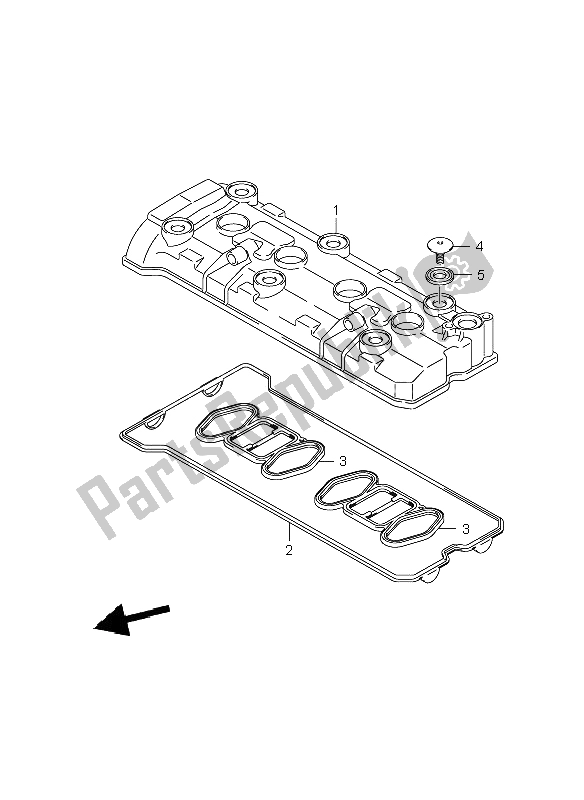 Todas las partes para Cubierta De Tapa De Cilindro de Suzuki GSR 600A 2009