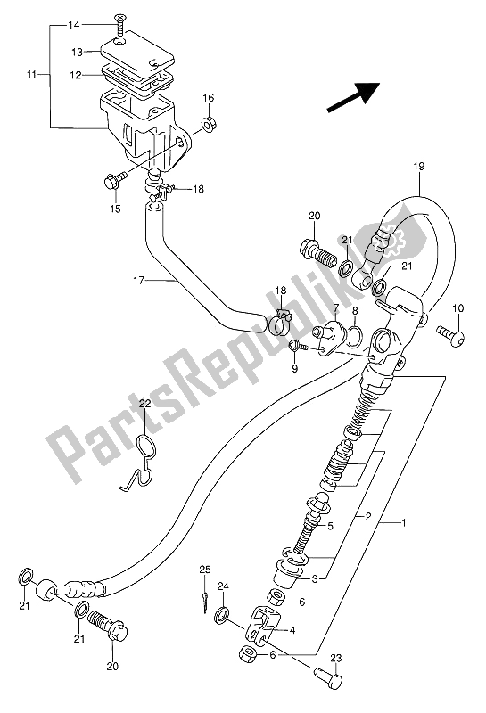 Wszystkie części do Tylny Cylinder G?ówny Suzuki GS 500 EEU 1994