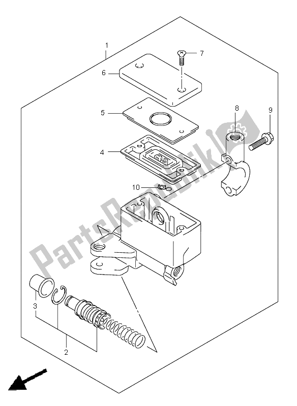 All parts for the Front Master Cylinder of the Suzuki DL 1000 V Strom 2006