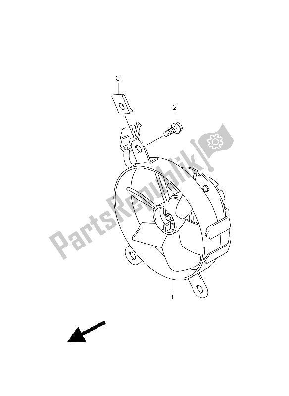 Alle onderdelen voor de Radiatorventilator van de Suzuki DR Z 400 SM 2006