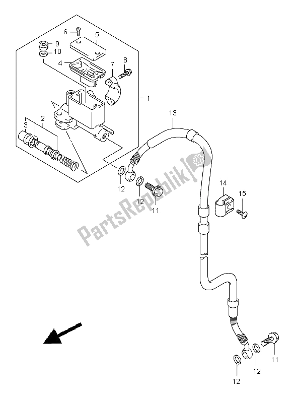 Todas las partes para Cilindro Maestro Delantero (e24) de Suzuki DR Z 400E 2005