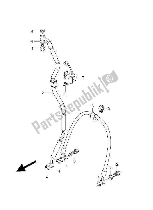 All parts for the Front Brake Hose of the Suzuki GSX R 750 2011